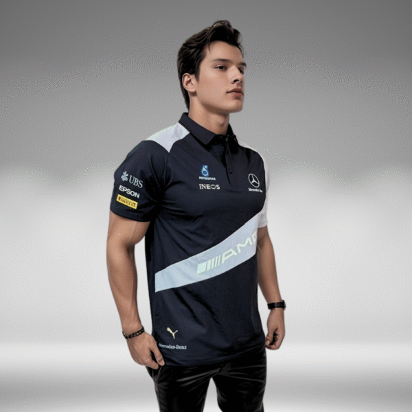 Polo Curva - Mercedes Benz AMG - Negro/Gris - Image 4