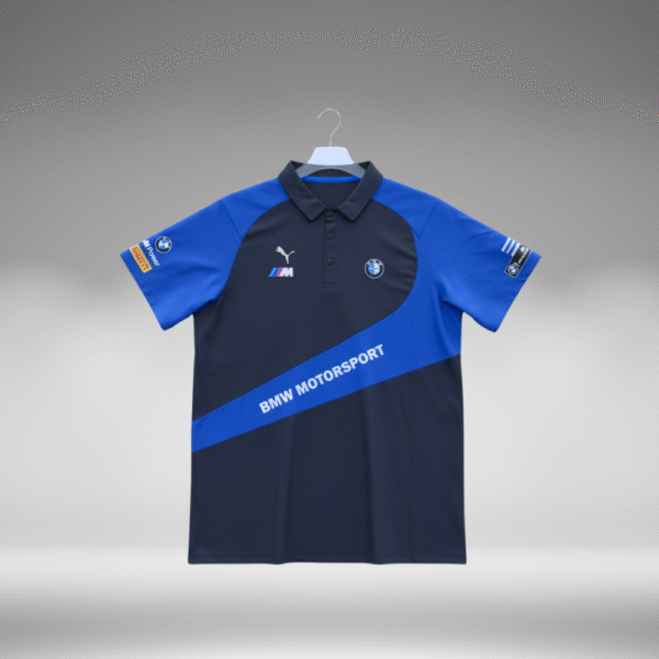 Polo Curva - BMW Motorsport - Negro/Azul Rey - Image 5