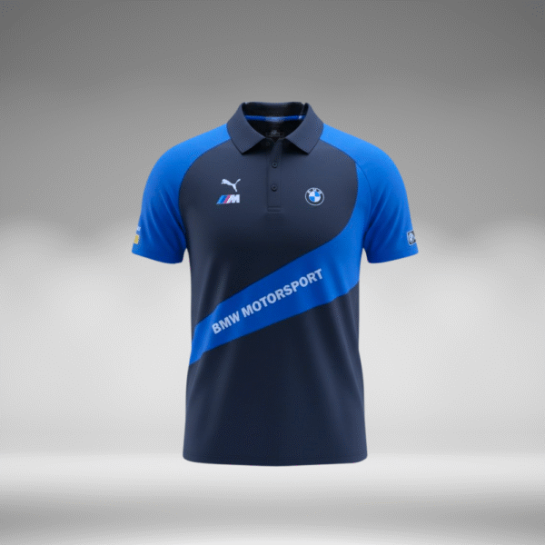 Polo Curva - BMW Motorsport - Negro/Azul Rey - Image 6