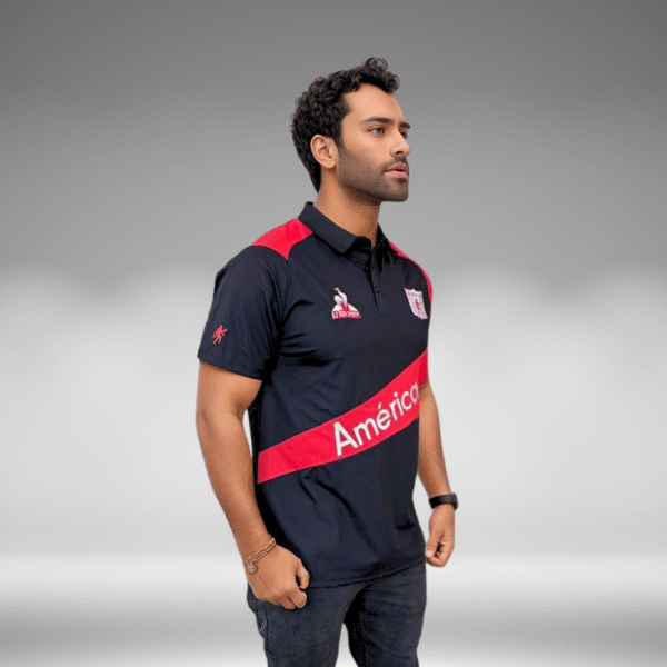 Polo Curva - America - Negro/Rojo - Image 3