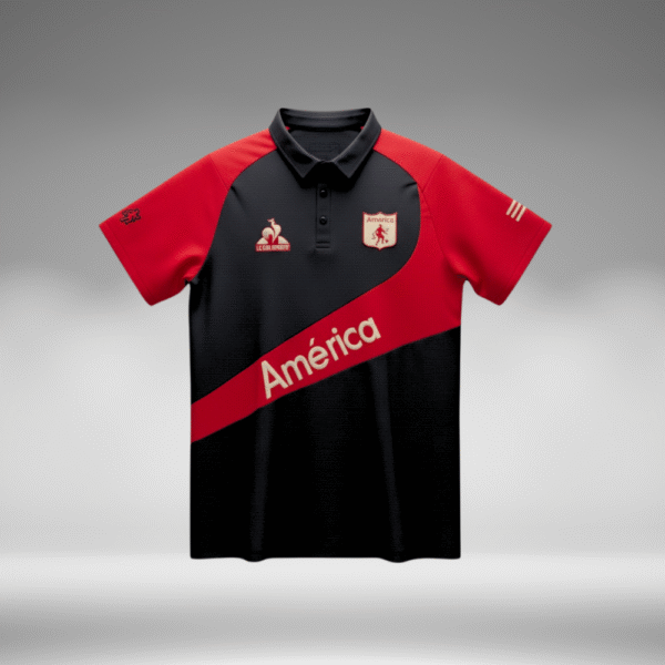 Polo Curva - America - Negro/Rojo - Image 5