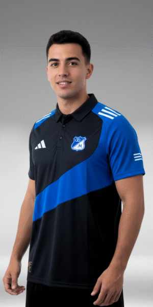 Polo Curva - Millonarios - Negro/Azul Rey