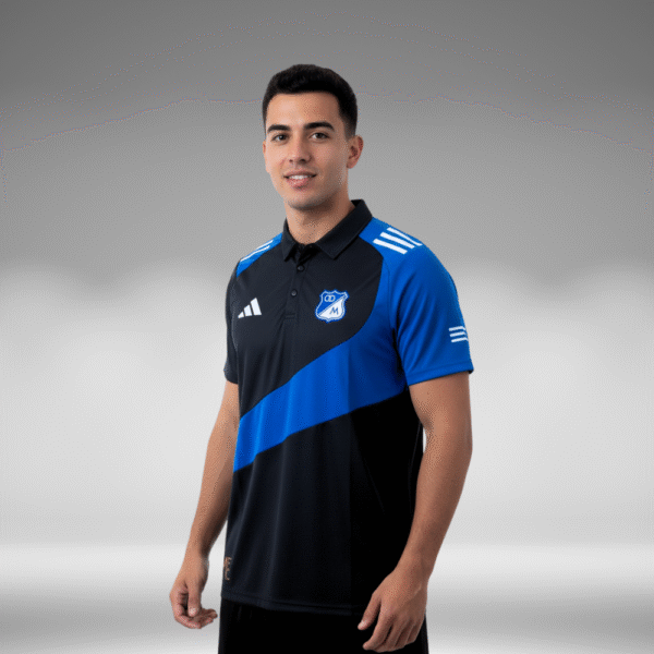 Polo Curva - Millonarios - Negro/Azul Rey