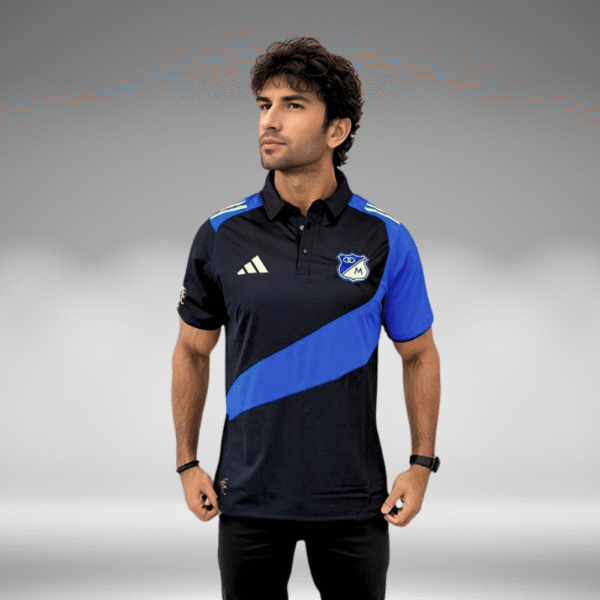 Polo Curva - Millonarios - Negro/Azul Rey - Image 2