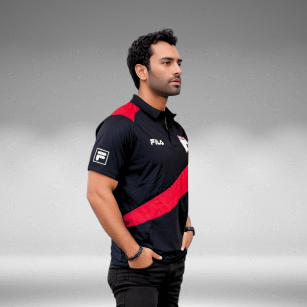 Polo Curva - Santa Fe - Negro/Rojo - Image 3