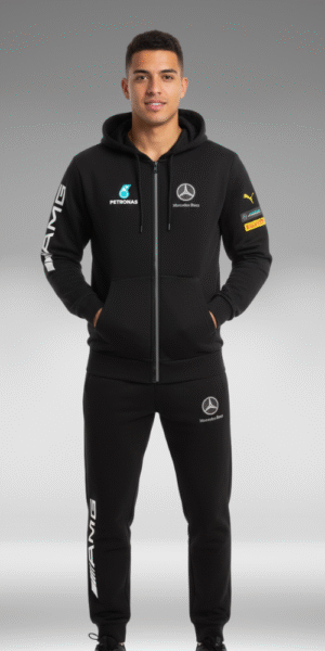Chaqueta Perchado - AMG Brazo Mercedes Benz - Negro