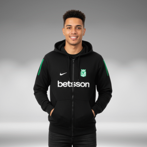 Chaqueta Perchado - Nacional Lineas Verde Brazos - Negro