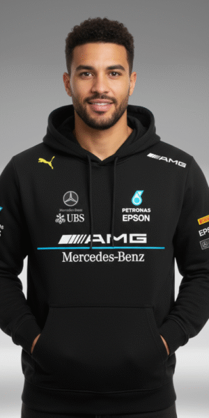 Hoddie Perchado – AMG Linea Frente – Negro