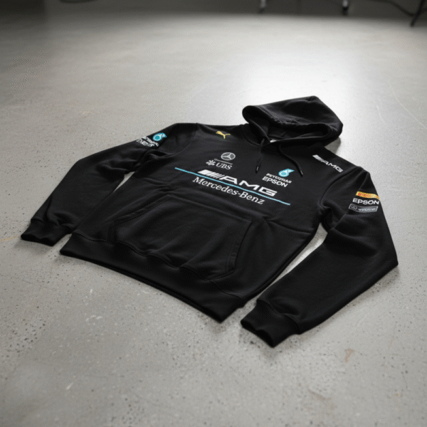 Hoddie Perchado – AMG Linea Frente – Negro - Image 4