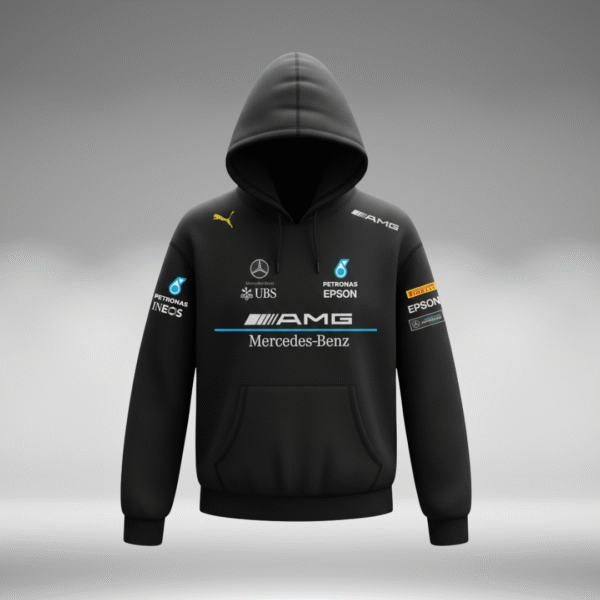 Hoddie Perchado – AMG Linea Frente – Negro - Image 5