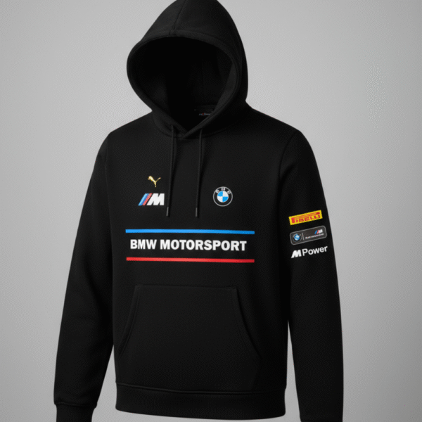 Hoddie Perchado - BMW Motorsport Lineas Pecho - Negro - Image 5