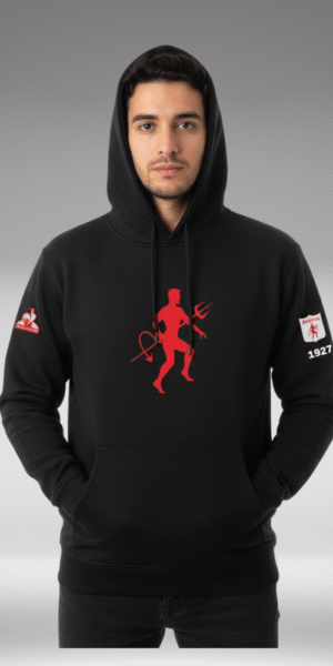 Hoddie Perchado - America Clasico - Negro
