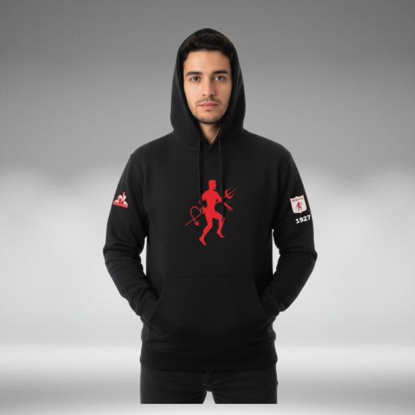 Hoddie Perchado - America Clasico - Negro