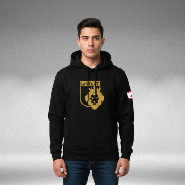 Hoddie Perchado - Santa Fe Leon - Negro