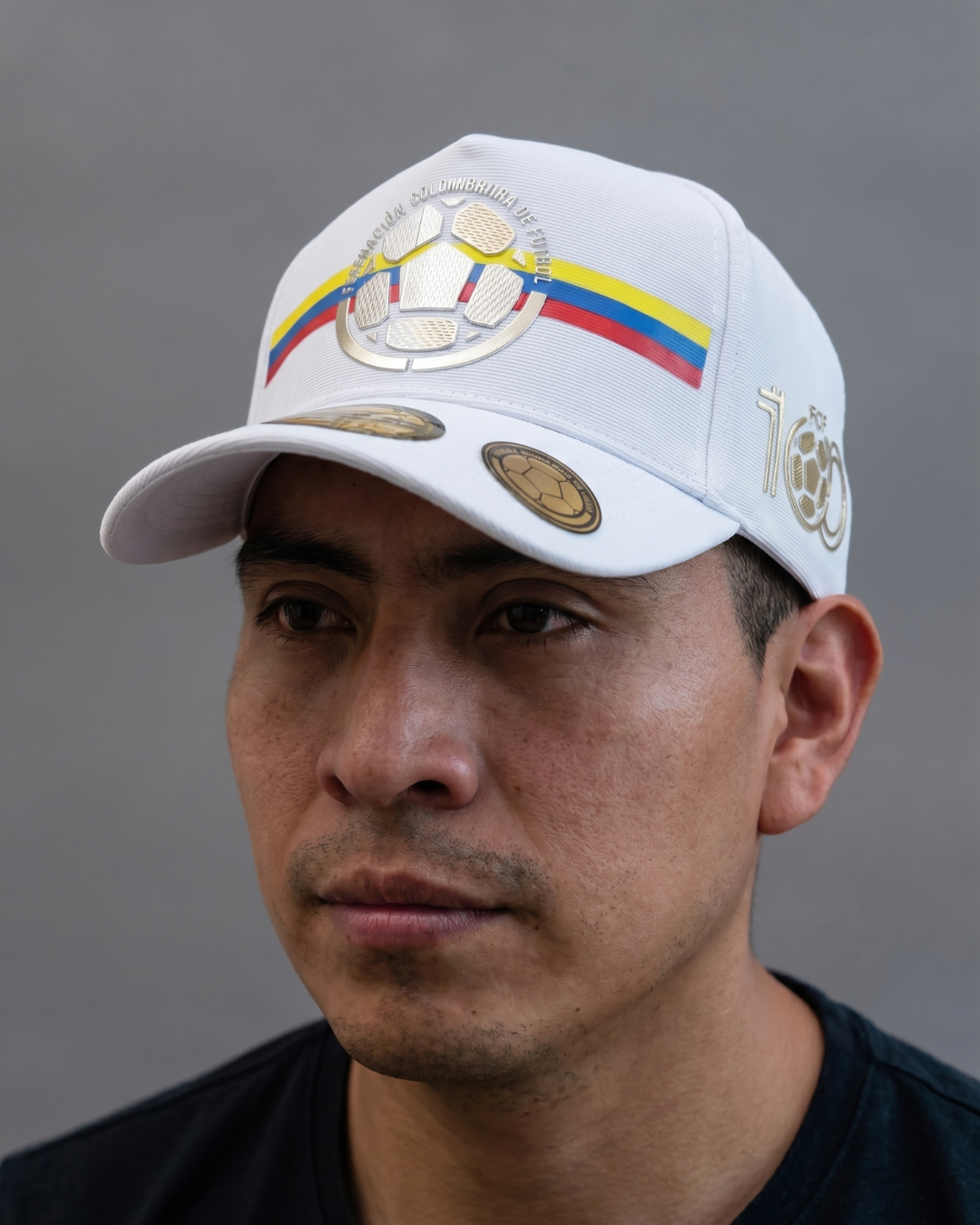 Gorras Futbol - Colombia Edicion 100 años - Blanco