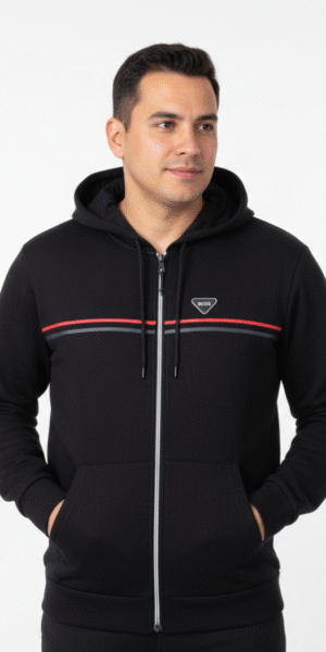 Chaqueta Perchado - Prad Lineas Pecho- Negro