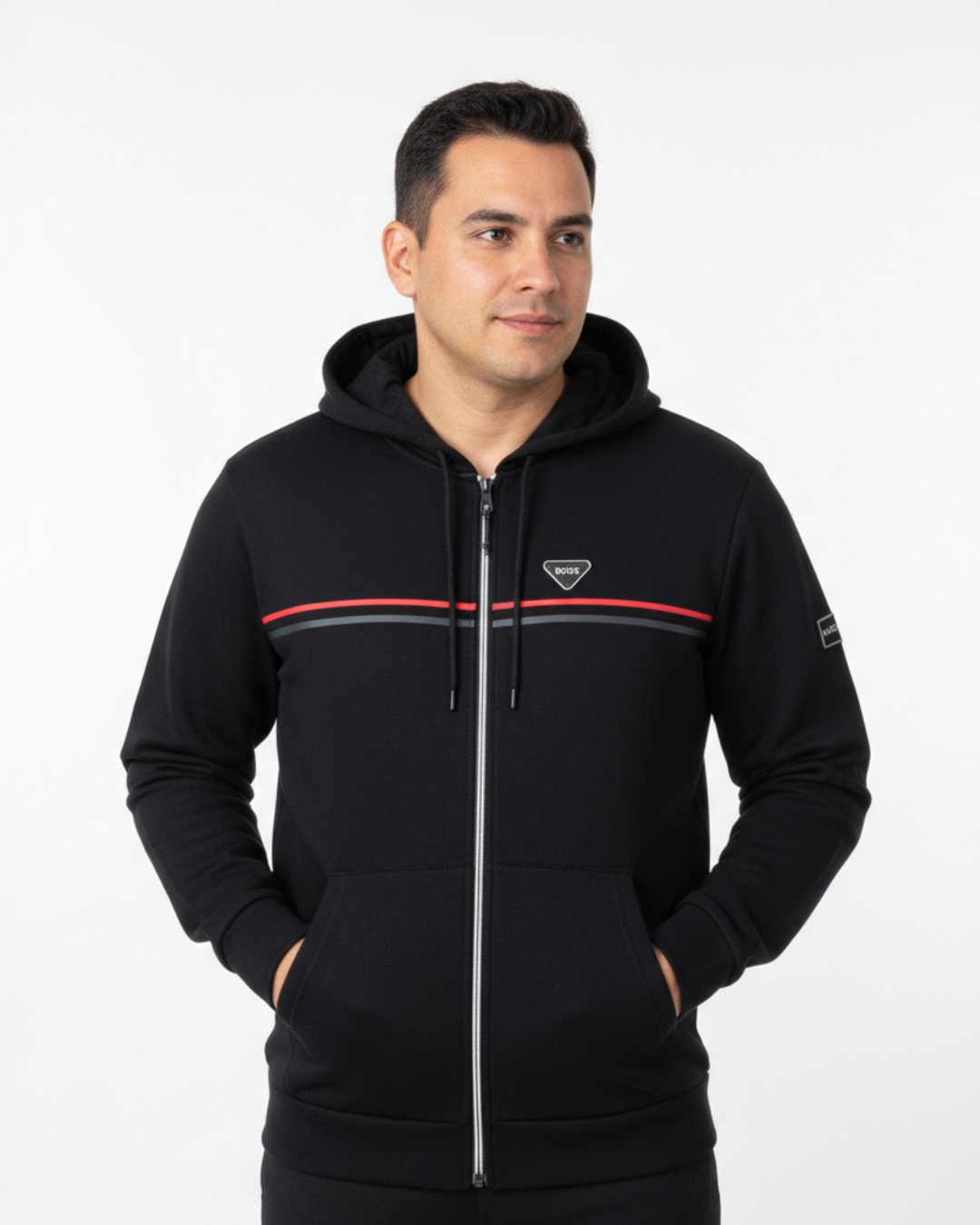 Chaqueta Perchado - Prad Lineas Pecho- Negro