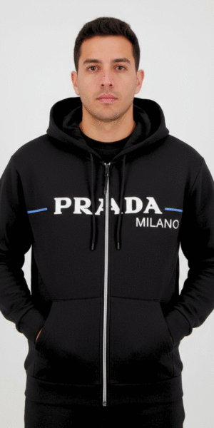 Chaqueta Perchado - Prad Pecho Blanco - Negro