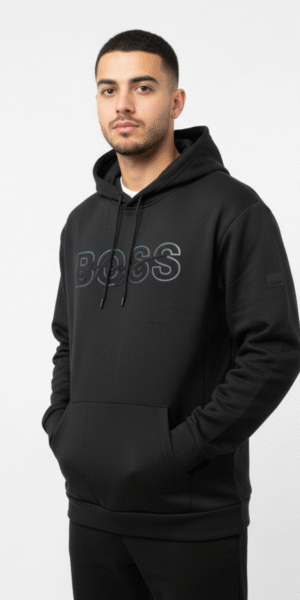 Hoddie Perchado - Bo Negro Pecho- Negro