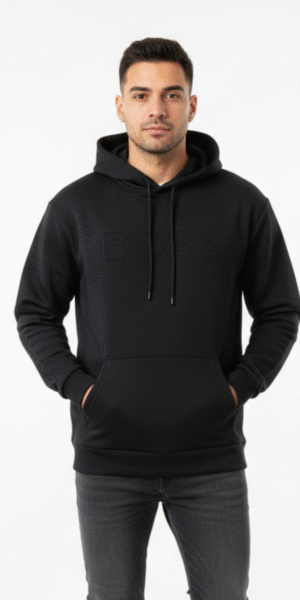 Hoddie Perchado - Bo Negro - Negro