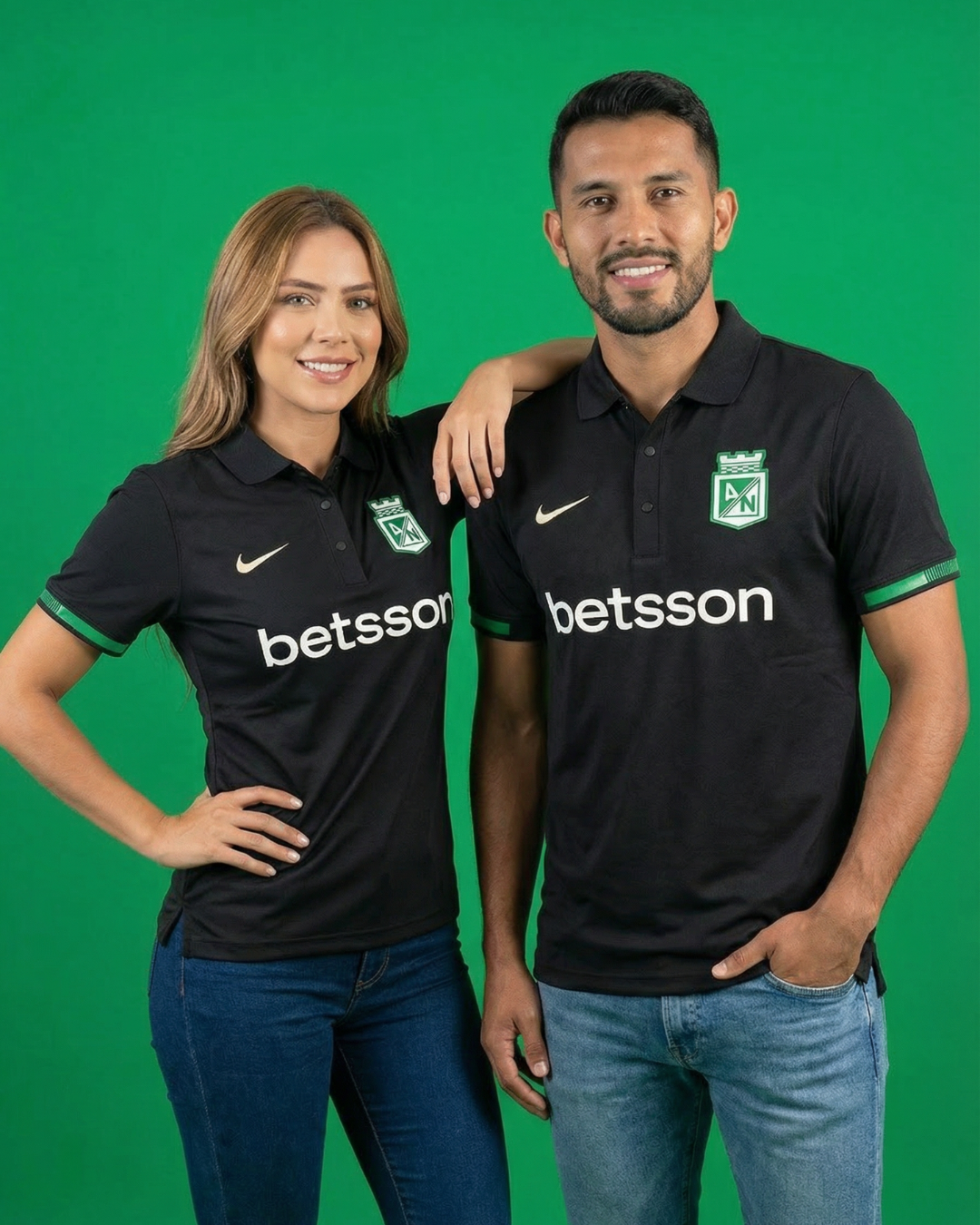 Polo Premium - Nacional Lineas Mangas - Negro