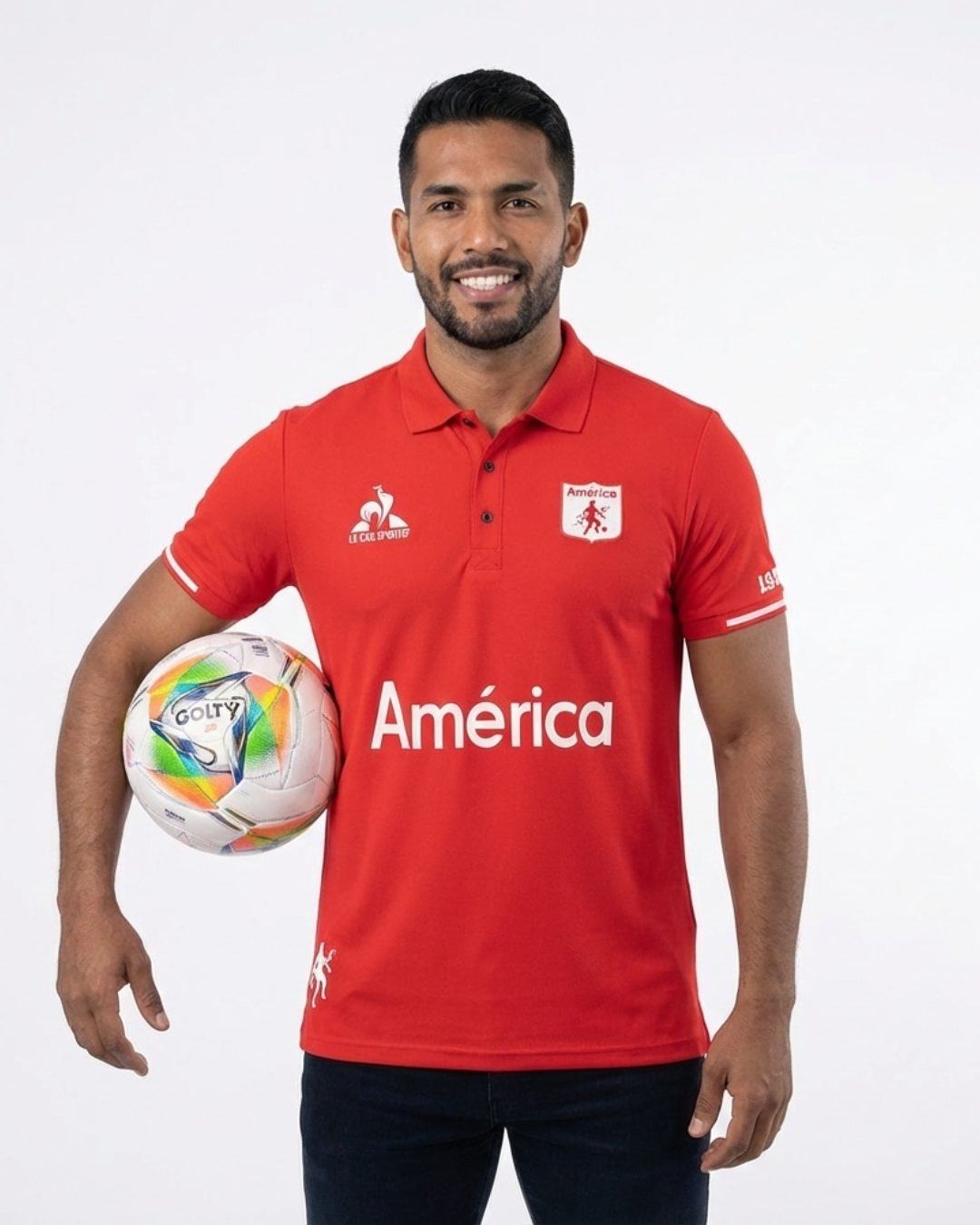 Polo Premium - America Lineas Mangas - Rojo - Image 4