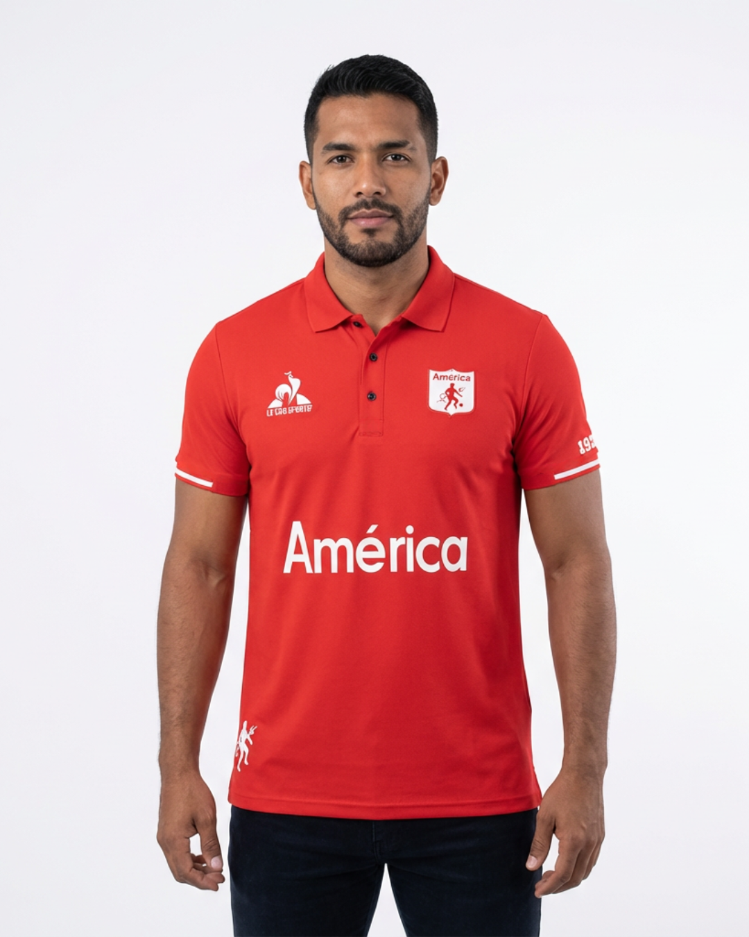 Polo Premium - America Lineas Mangas - Rojo - Image 2