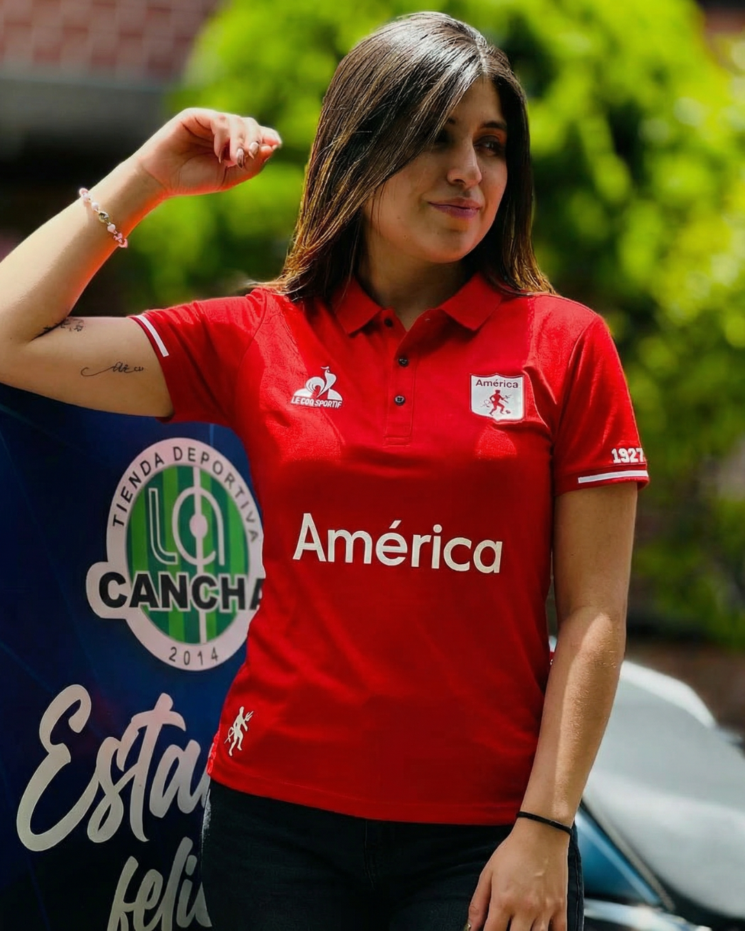 Polo Premium - America Lineas Mangas - Rojo - Image 9