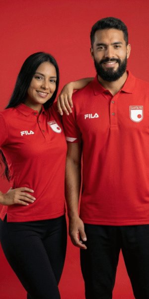 Polo Premium - Santa Fe Lineas Mangas - Rojo