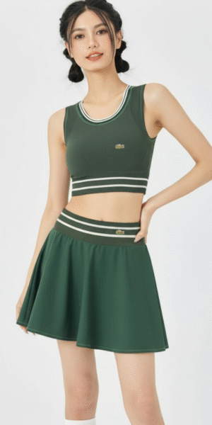 Set 2 Piezas - Lacoste Canalé - Verde