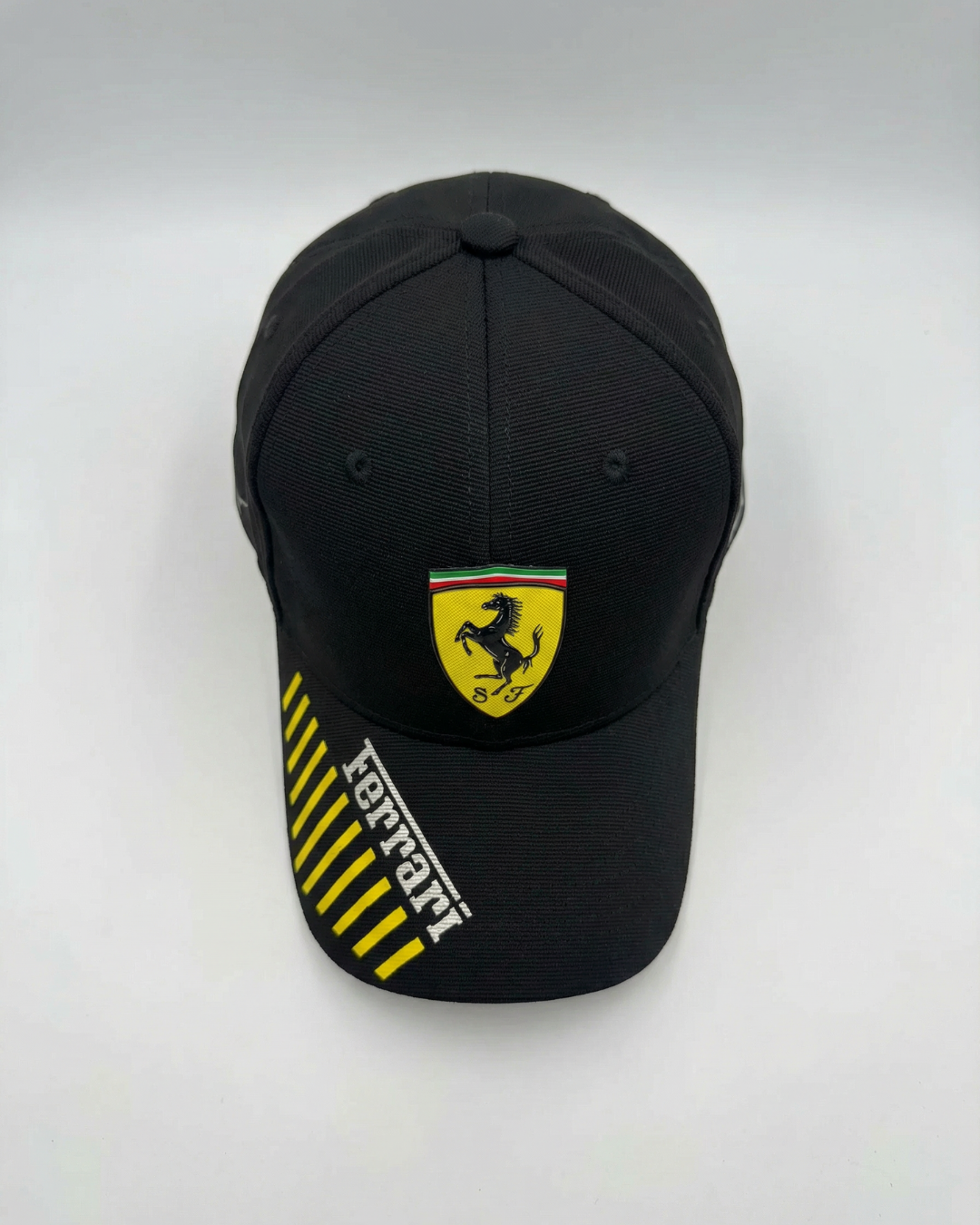 Gorra New Edition - Ferrari Lineas Amarillas - Flex Negro - Image 4