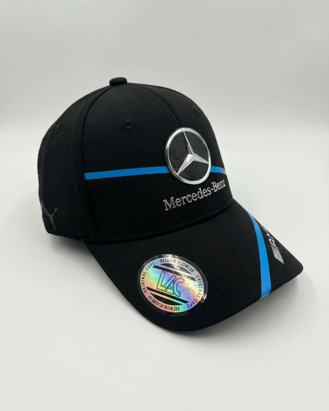 Gorra New Edition - Mercedes Benz Lineas Diagonal - Flex Negro - Image 2