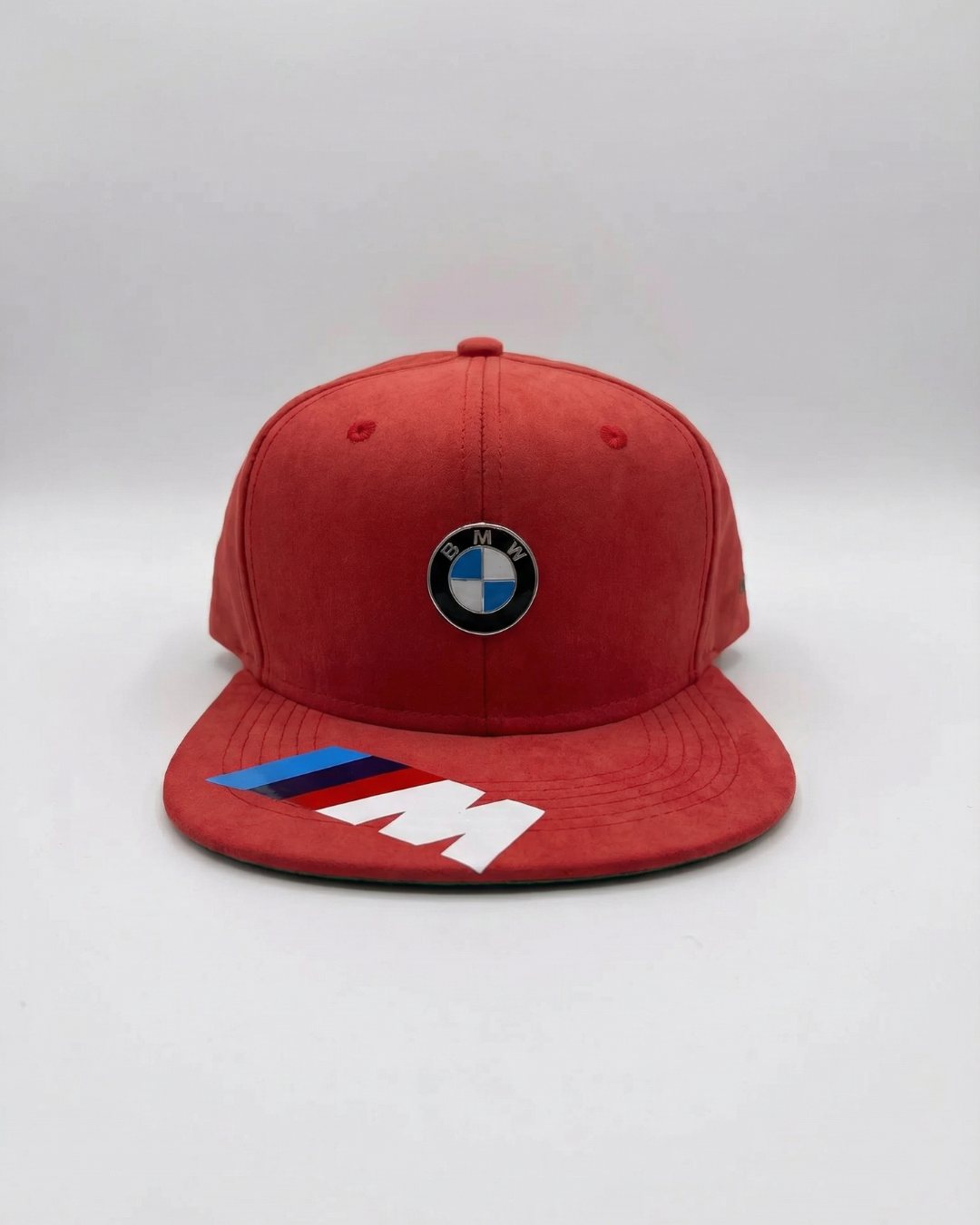 Gorra New Edition - BMW MPower - Plana Gamuzada Rojo