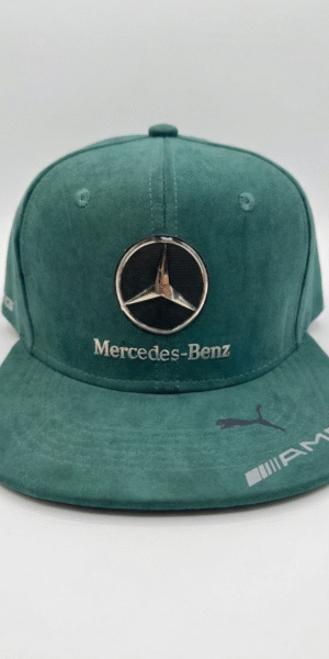 Gorra New Edition - Mercedes Benz Clasica - Plana Gamuzada Verde Militar