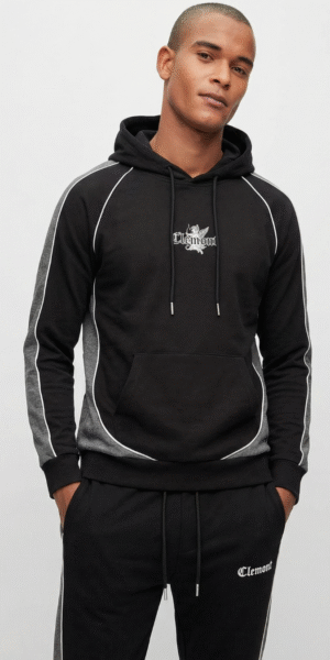 Hoddie Perchado – Clemont  – Negro con Gris