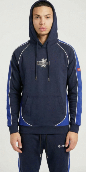 Hoddie Perchado – Clemont  – Azul Oscuro con Azul Rey