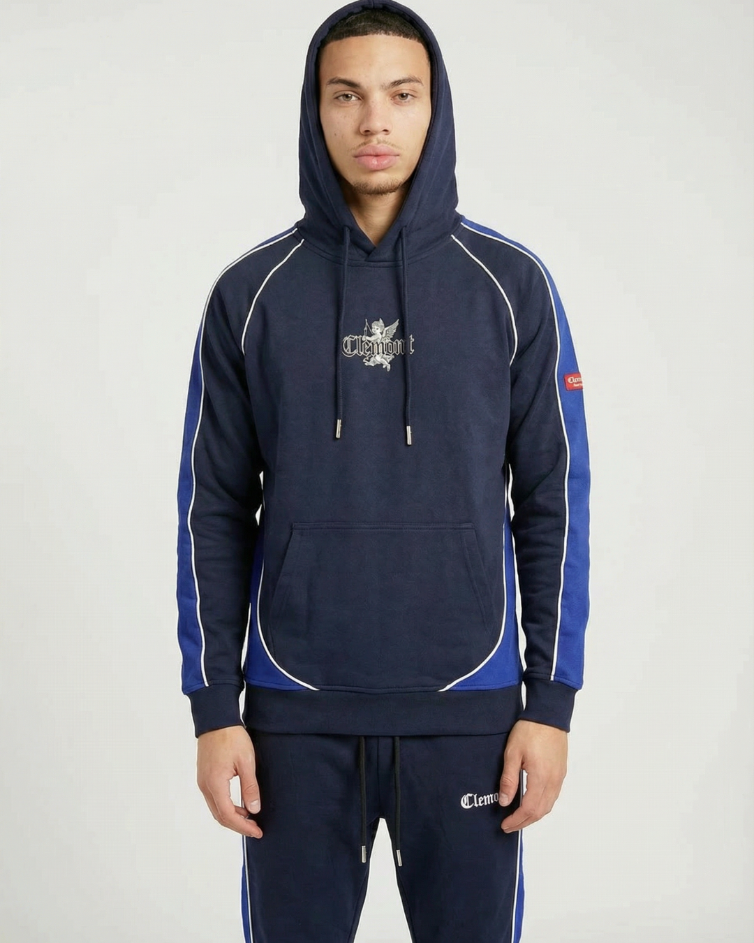 Hoddie Perchado – Clemont – Azul Oscuro con Azul Rey