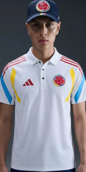 Polo Premium - Camiseta Colombia Edicion Tiro Sweat 2026 - Blanco