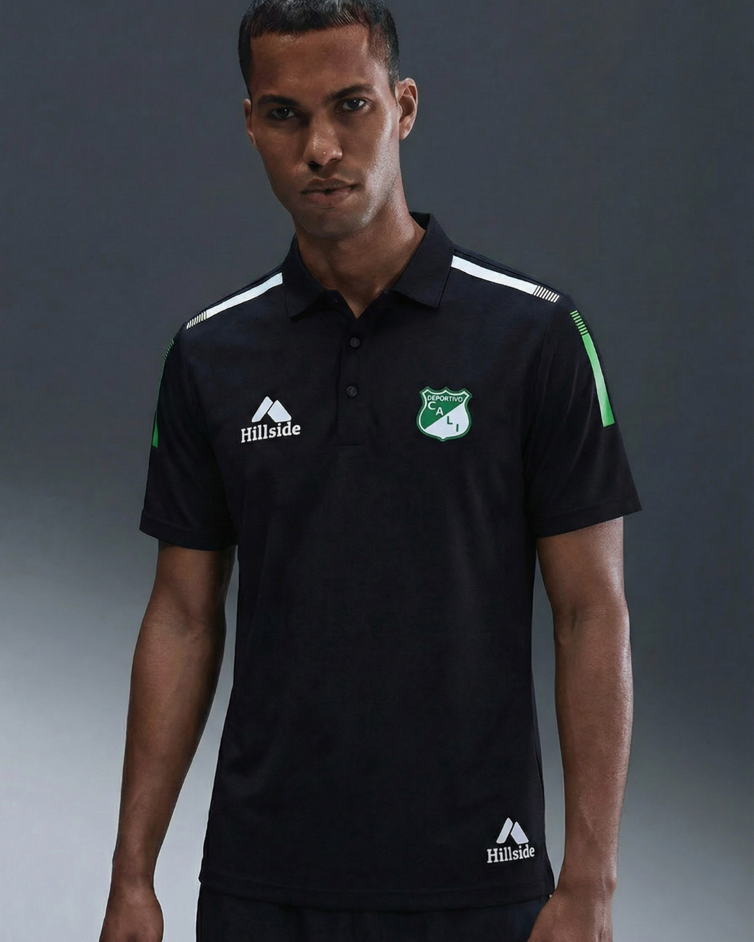 Polo Premium - Cali Lineas Hombros - Negro