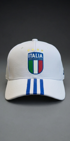 Gorra Futbol - Italia - Blanco