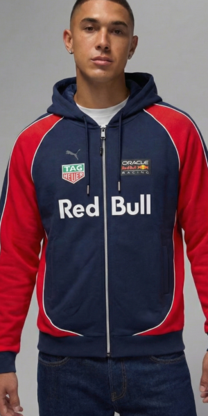 Chaqueta Perchado Combinado - Redbull - Azul Oscuro / Rojo
