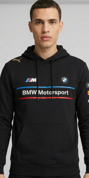 Hoddie Perchado - BMW Motorsport Lineas Pecho - Negro