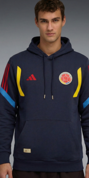 Hoddie Perchado – Colombia Tiro Sweat – Azul Oscuro