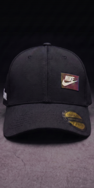 Gorra Pro Run & Play - Logo Textura - Negro