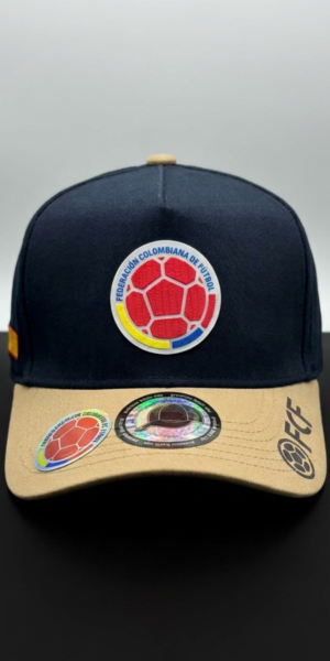 Gorras Futbol - Colombia Edicion Holografico - Azul Oscuro / Beige