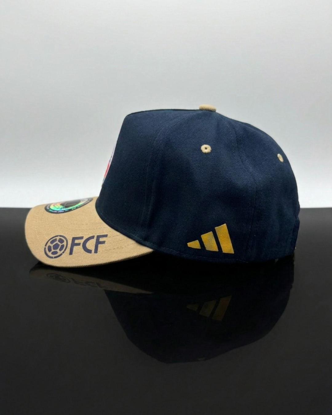 Gorras Futbol - Colombia Edicion Holografico - Azul Oscuro / Beige - Image 4