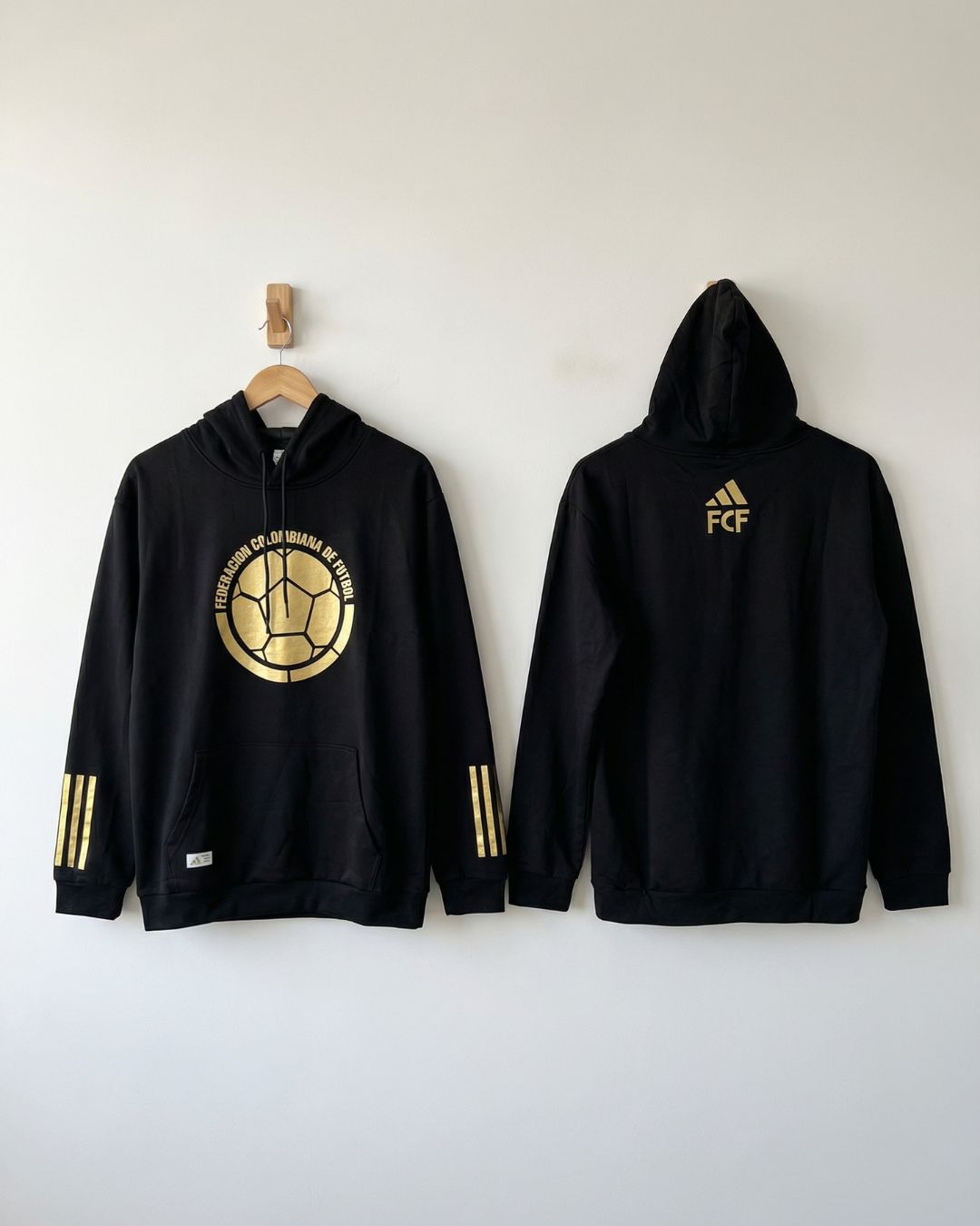 Hoddie Perchado – Colombia Federacion Dorado – Negro - Image 9