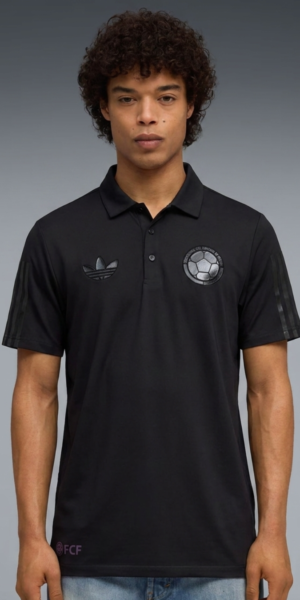 Polo Premium – Colombia Logo Negro – Negro