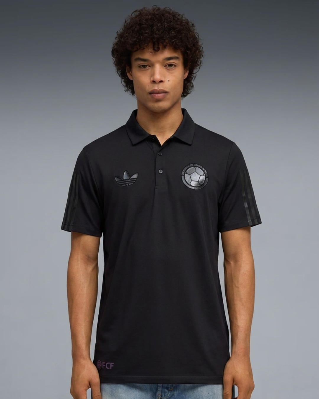 Polo Premium – Colombia Logo Negro – Negro